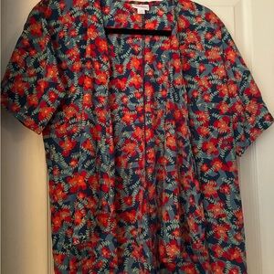 LuLaRoe Floral Bianka Kimono Girls Size 3 Like new